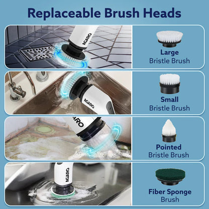 Electric Spin Scrubber Pro – 8-in-1 Cleaning Brush